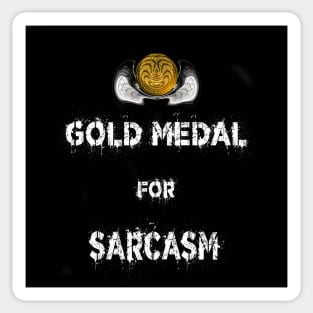Gold Medal for Sarcasm Award Winner 3D Sticker